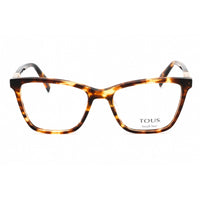 Tous Women's Eyeglasses - Shiny Brown Havana/Yellow Cat Eye Shape Frame | VTOB29L 0743 ,
