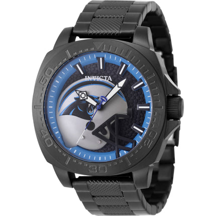 Invicta Men's Watch - NFL Carolina Panthers Blue and Black Dial Steel Bracelet | 47898 ,