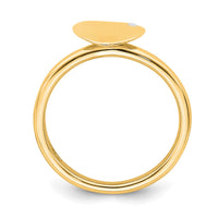 Sterling Silver Stackable Expressions Gold-plated Heart Diamond Ring | QSK1603 ,