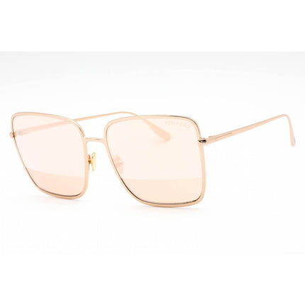 Tom Ford Women's Sunglasses - Shiny Rose Gold Metal Frame Yellow Lens | FT0739 28Z ,