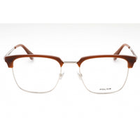 Police Men's Eyeglasses - Palladium/Brown Metal Square Full Rim Frame | VPLL64 0579 ,