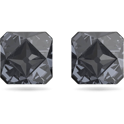 Swarovski Women's Stud Earrings - Chroma Grey Pyramid Cut Crystals | 5613723 ,