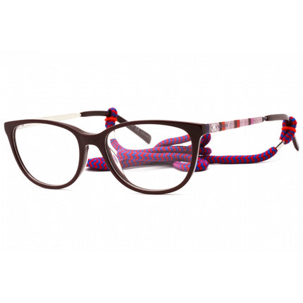 M Missoni Women's Eyeglasses - Burgundy Plastic Oval Full Rim Frame | MMI 0033 0LHF 00 ,