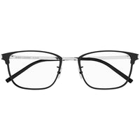 Saint Laurent Men's Eyeglasses - Black Metal Rectangular Frame Demo Lens | SL585 002 ,