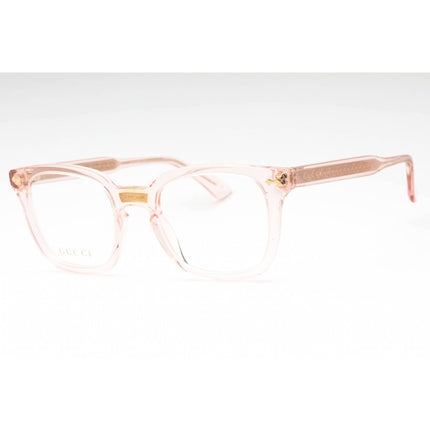 Gucci Unisex Eyeglasses - Transparent Pink Acetate Square Full Rim Frame | GG0184O 013 ,