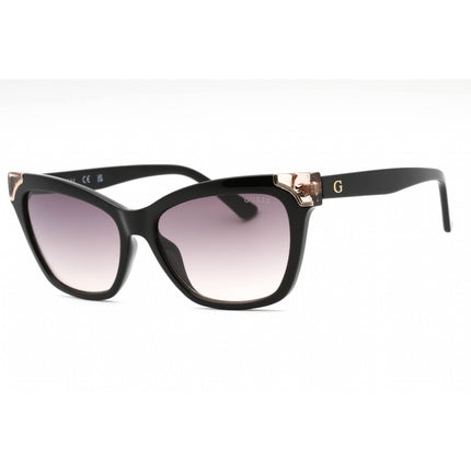 Guess Women's Sunglasses - Shiny Black Plastic Cat Eye Full Rim Frame | GU7840 01B ,