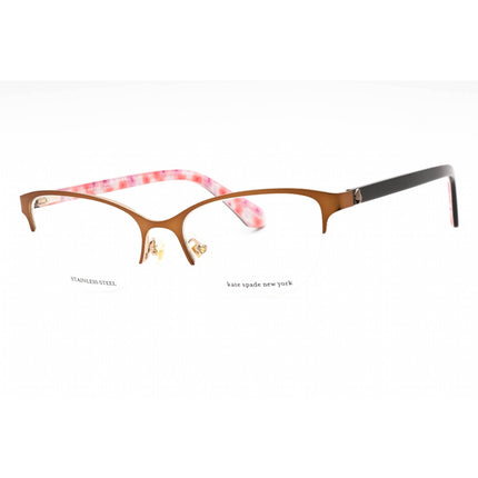 Kate Spade Women's Eyeglasses - Matte Brown Half Rim Cat Eye Frame | Adalina 04IN 00 ,