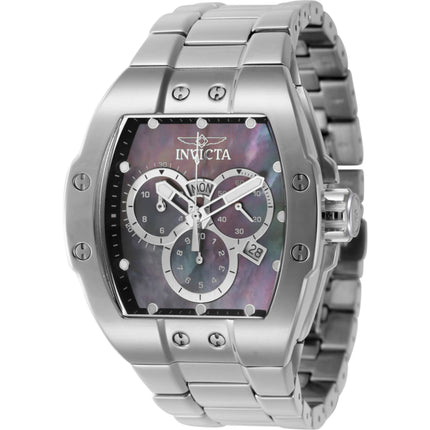 Invicta Men's Watch - S1 Rally Chronograph Black Mop Dial Silver Bracelet | 45701 ,