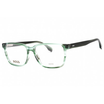 Hugo Boss Men's Eyeglasses - Green Horn Plastic Rectangular Frame | BOSS 1517 06AK 00 ,