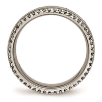 Titanium Polished with CZ Ring | TB476 ,