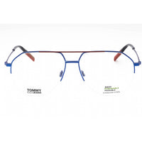 Tommy Hilfiger Men's Eyeglasses - Matte Blue Aviator Half Rim Frame | TJ 0013 FLL ,