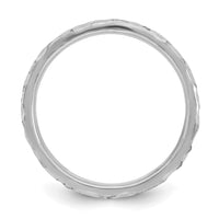 Sterling Silver Stackable Expressions Rhodium Ring | QSK259 ,