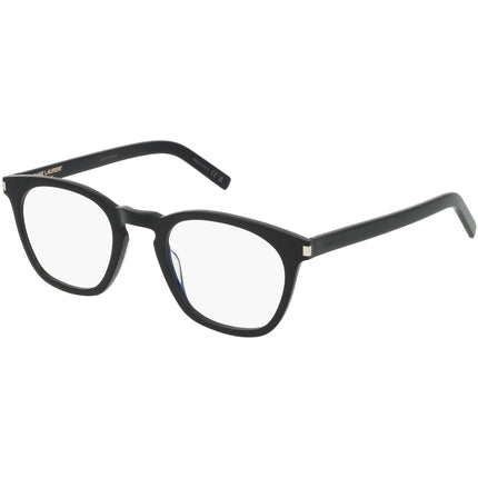 Saint Laurent Unisex Eyeglasses - Black Acetate Square Frame Demo Lens | SL30SLIM 001 ,