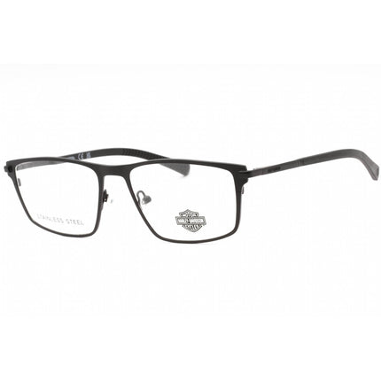 Harley Davidson Men's Eyeglasses - Matte Black Metal Rectangular Frame | HD0978 002 ,