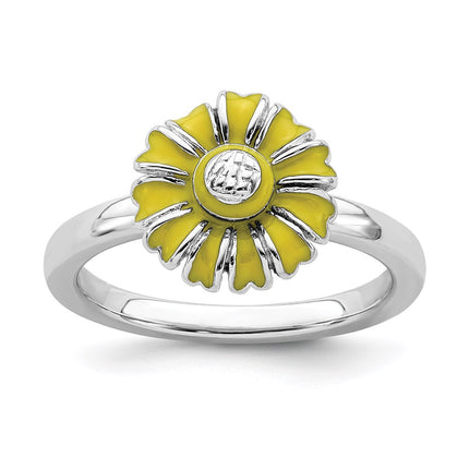 Sterling Silver Stackable Expressions Daisy Ring | QSK930 ,