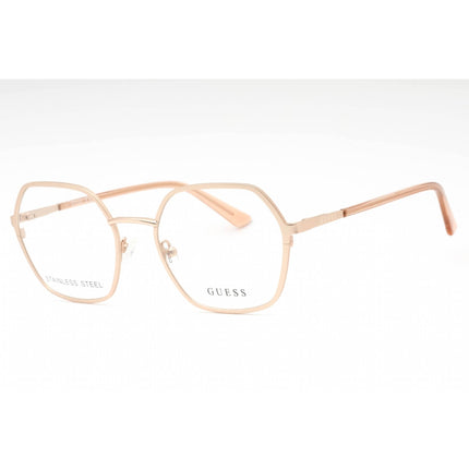 Guess Women's Eyeglasses - Pale Gold Metal Geometric Shape Full Rim Frame | GU2912 032 ,
