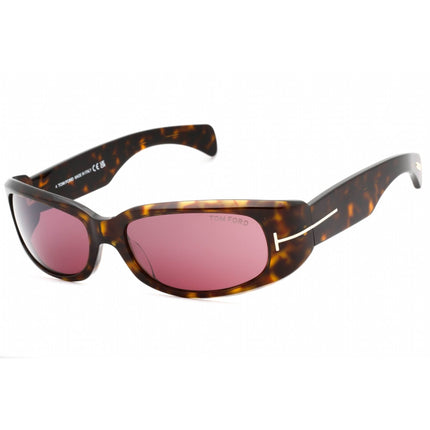 Tom Ford Unisex Sunglasses - Dark Havana Plastic Oversized Shape Frame | FT1064 52S ,