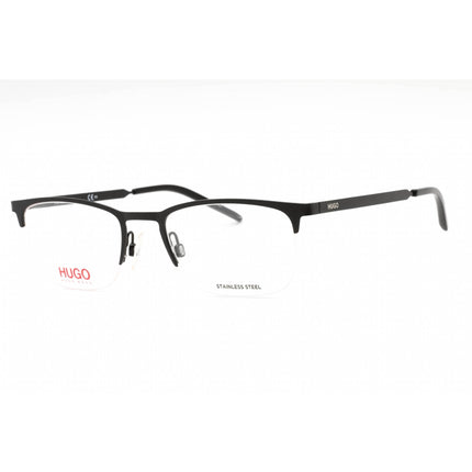 HUGO Men's Eyeglasses - Matte Black Metal Rectangular Half Rim Frame | HG 1019 0003 00 ,