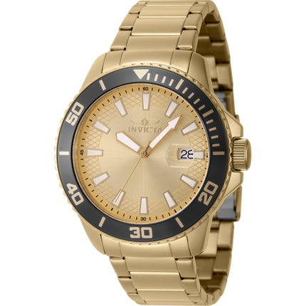 Invicta Men's Watch - Pro Diver Date Gold Tone Dial Stainless Steel Bracelet | 46069 ,