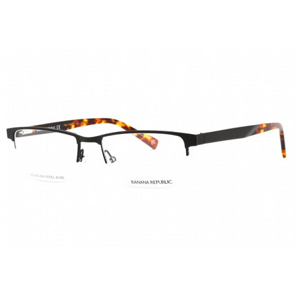 Banana Republic Men's Eyeglasses - Matte Black Metal Half Rim Frame | Antonio 0003 00 ,