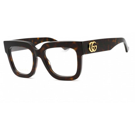 Gucci Women's Eyeglasses - Havana Square Full Rim Plastic Frame | GG1549O 002 ,