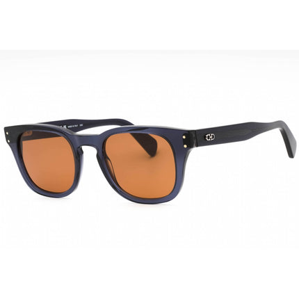 Salvatore Ferragamo Men's Sunglasses - Blue Full Rim Frame Orange Lens | SF1057S 456 ,