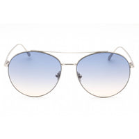 Tom Ford Unisex Sunglasses - Shiny Palladium Metal Pilot Shape Frame | FT0757 16P ,