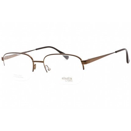 Elasta Men's Eyeglasses - Brown Acetate/Metal Half Rim Rectangular | E 7238 009Q 00 ,