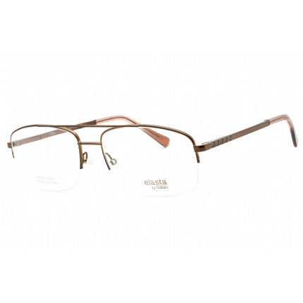 Elasta Men's Eyeglasses - Brown Metal Half Rim Aviator Shape Frame | E 7246 009Q 00 ,