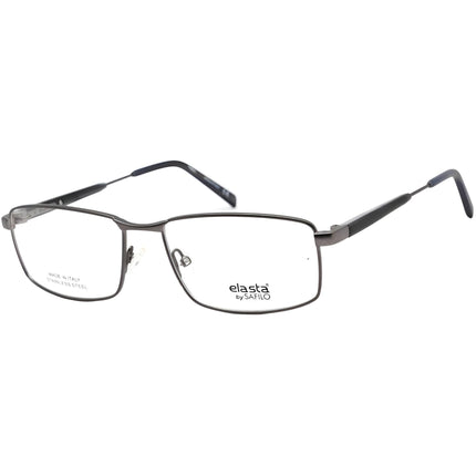 Elasta Men's Eyeglasses - Dark Grey Metal Full Rim Rectangular Frame | E 7235 0HWJ 00 ,