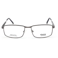 Elasta Men's Eyeglasses - Dark Grey Metal Full Rim Rectangular Frame | E 7235 0HWJ 00 ,
