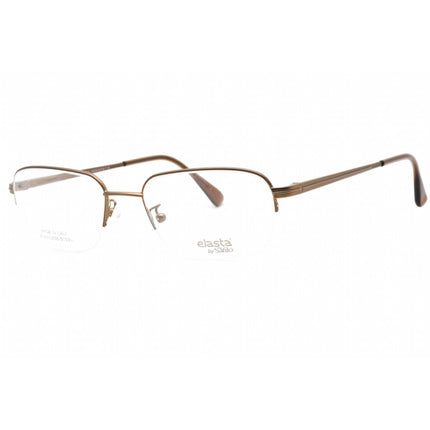 Elasta Men's Eyeglasses - Gold Ash Metal Full Rim Rectangular Frame | 7103 07ZB 00 ,
