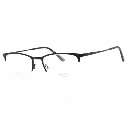 Elasta Men's Eyeglasses - Matte Black Half Rim Rectangular Frame | E 7253 0003 00 ,
