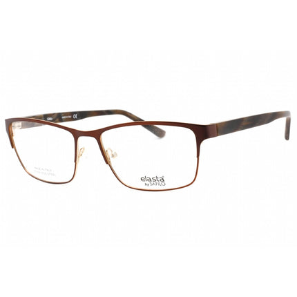 Elasta Men's Eyeglasses - Matte Brown Beige Metal Rectangular Frame | E 3123 0AAI 00 ,