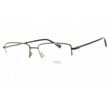 Elasta Men's Eyeglasses - Matte Brown Half Rim Rectangular Frame | E 7249 04IN 00 ,
