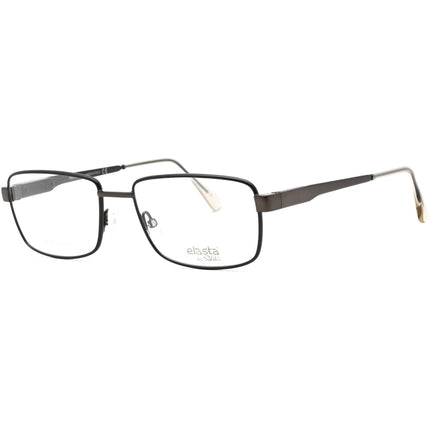 Elasta Men's Eyeglasses - Matte Gray Metal Full Rim Rectangular Frame | 3102/N 0RIW 00 ,
