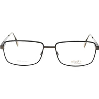 Elasta Men's Eyeglasses - Matte Gray Metal Full Rim Rectangular Frame | 3102/N 0RIW 00 ,