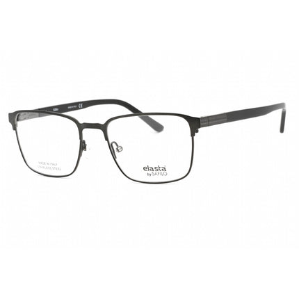 Elasta Men's Eyeglasses - Matte Grey Metal Square Full Rim Frame | E 3124 0FRE 00 ,