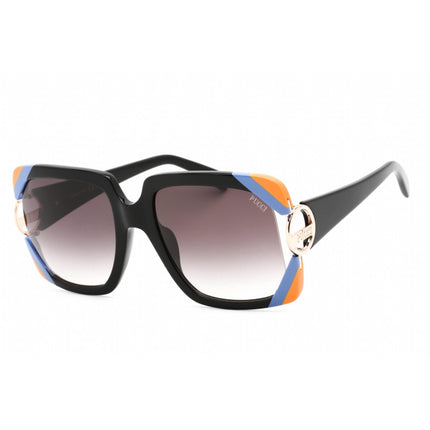 Emilio Pucci Women's Sunglasses - Black/Other Full Rim Rectangular Frame | Ep0159 05B ,