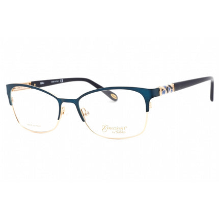 Emozioni Women's Eyeglasses - Blue Gold Full Rim Cat Eye Metal Frame | EM 4389 0KY2 00 ,