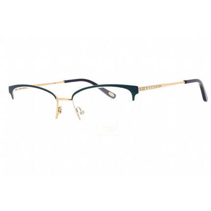Emozioni Women's Eyeglasses - Blue Gold Metal Half Rim Cat Eye Frame | EM 4408 0KY2 00 ,