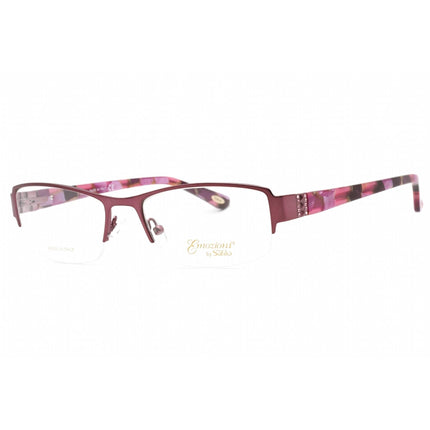 Emozioni Women's Eyeglasses - Plum Metal Half Rim Rectangular Frame | 4354 0DW4 00 ,