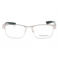 Emporio Armani Men's Eyeglasses - Matte Silver Metal Rectangular Frame | 0EA1141 3045 ,