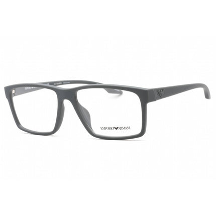 Emporio Armani Men's Eyeglasses - Rubberized Grey Rectangular Frame | 0EA3210U 5141 ,