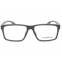 Emporio Armani Men's Eyeglasses - Rubberized Grey Rectangular Frame | 0EA3210U 5141 ,