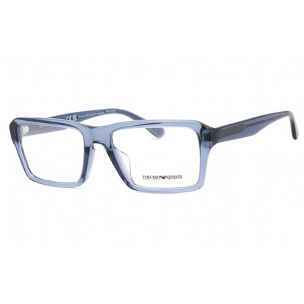 Emporio Armani Men's Eyeglasses - Shiny Transparent Blue Plastic Frame | 0EA3206F 5072 ,