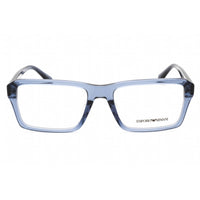 Emporio Armani Men's Eyeglasses - Shiny Transparent Blue Plastic Frame | 0EA3206F 5072 ,