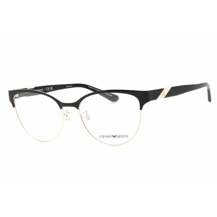 Emporio Armani Women's Eyeglasses - Shiny Black/Pale Gold Cat Eye Frame | 0EA1130 3014 ,