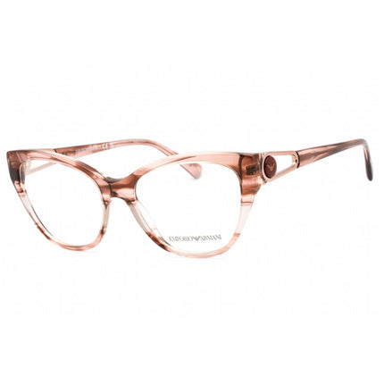 Emporio Armani Women's Eyeglasses - Shiny Striped Pink Full Rim Frame | 0EA3212 5021 ,