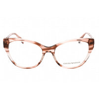 Emporio Armani Women's Eyeglasses - Shiny Striped Pink Full Rim Frame | 0EA3212 5021 ,